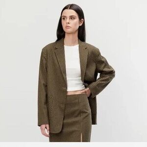 OAK + FORT Oversized Checkered Blazer